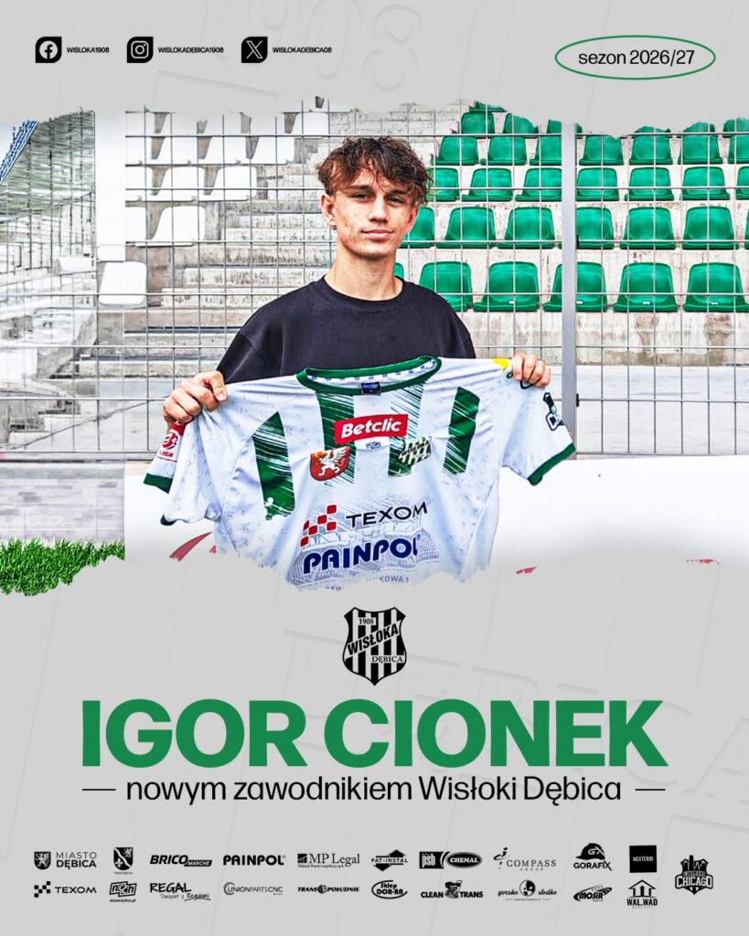 IGOR CIONEK NOWYM NABYTKIEM WISŁOKI!