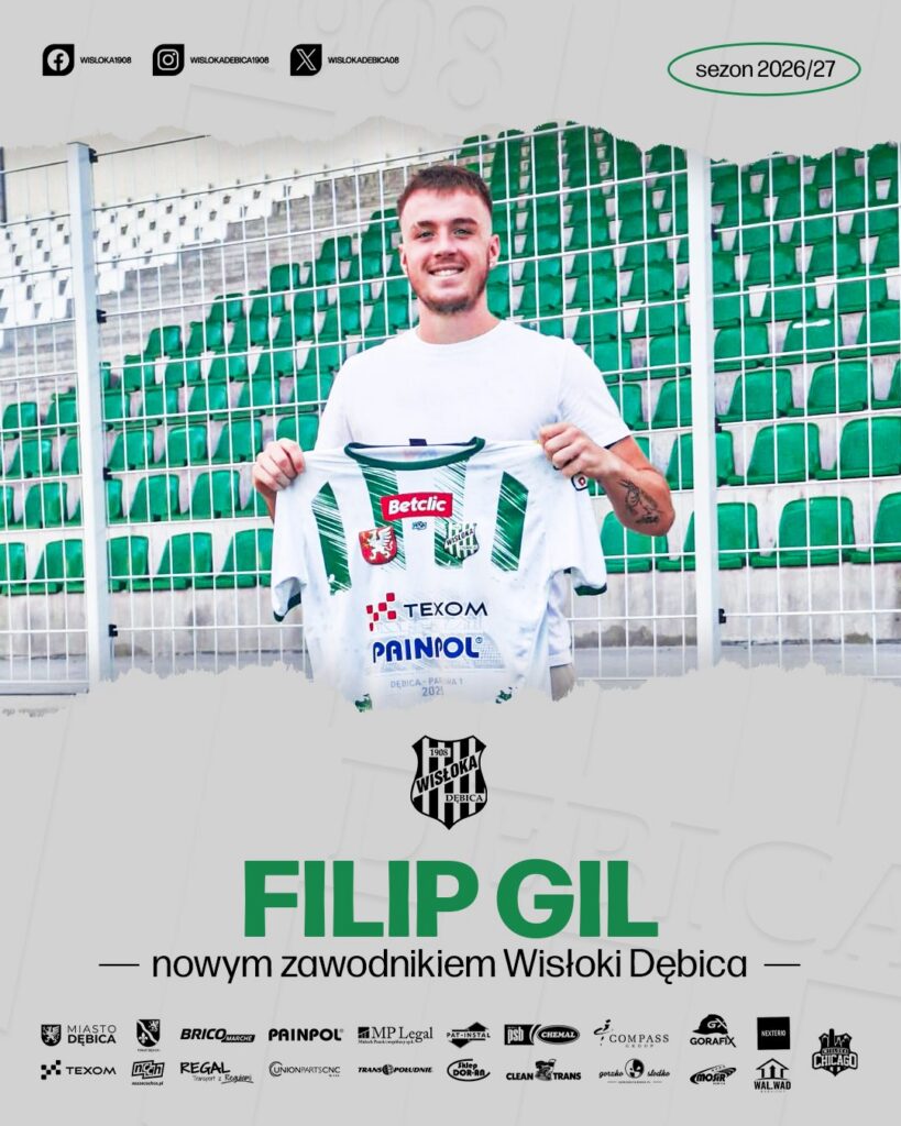 KOLEJNY TRANSFER : FILIP GIL W WISLOCE!