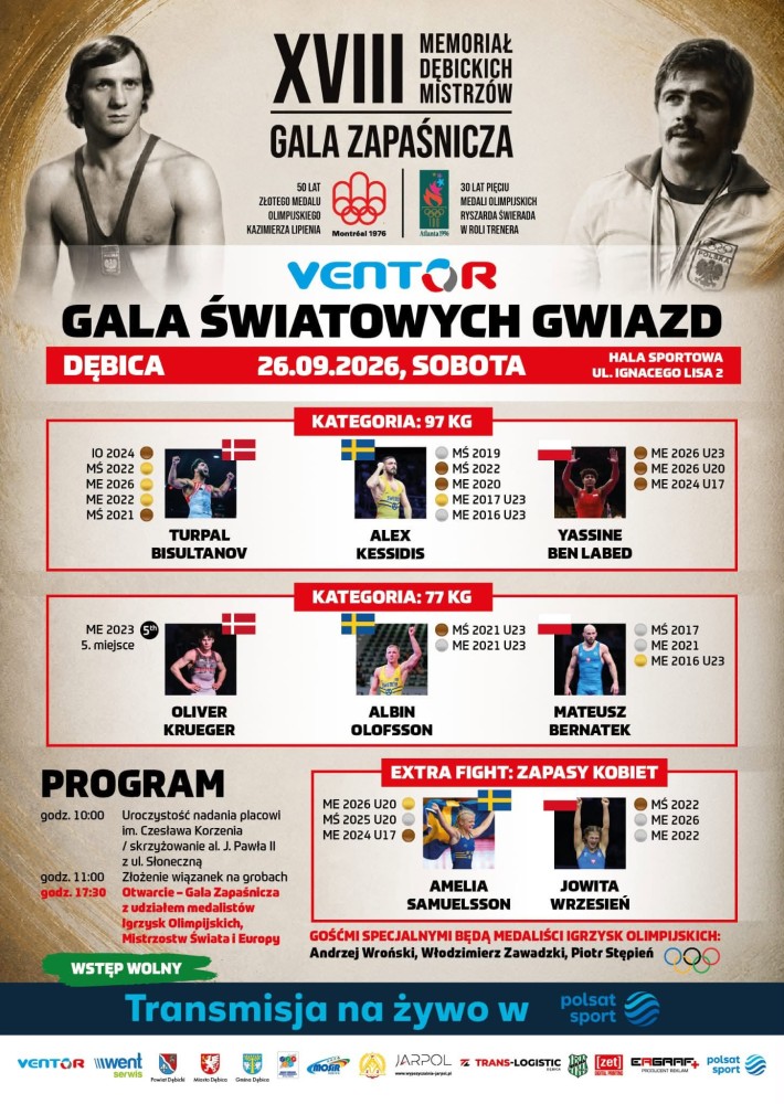 VENTOR Gala Światowych Gwiazd już 26 września (dziś) w Dębicy