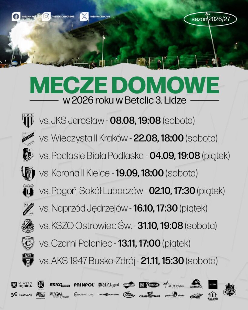 TERMINARZ DOMOWYCH SPOTKAŃ RUNDY JESIENNEJ